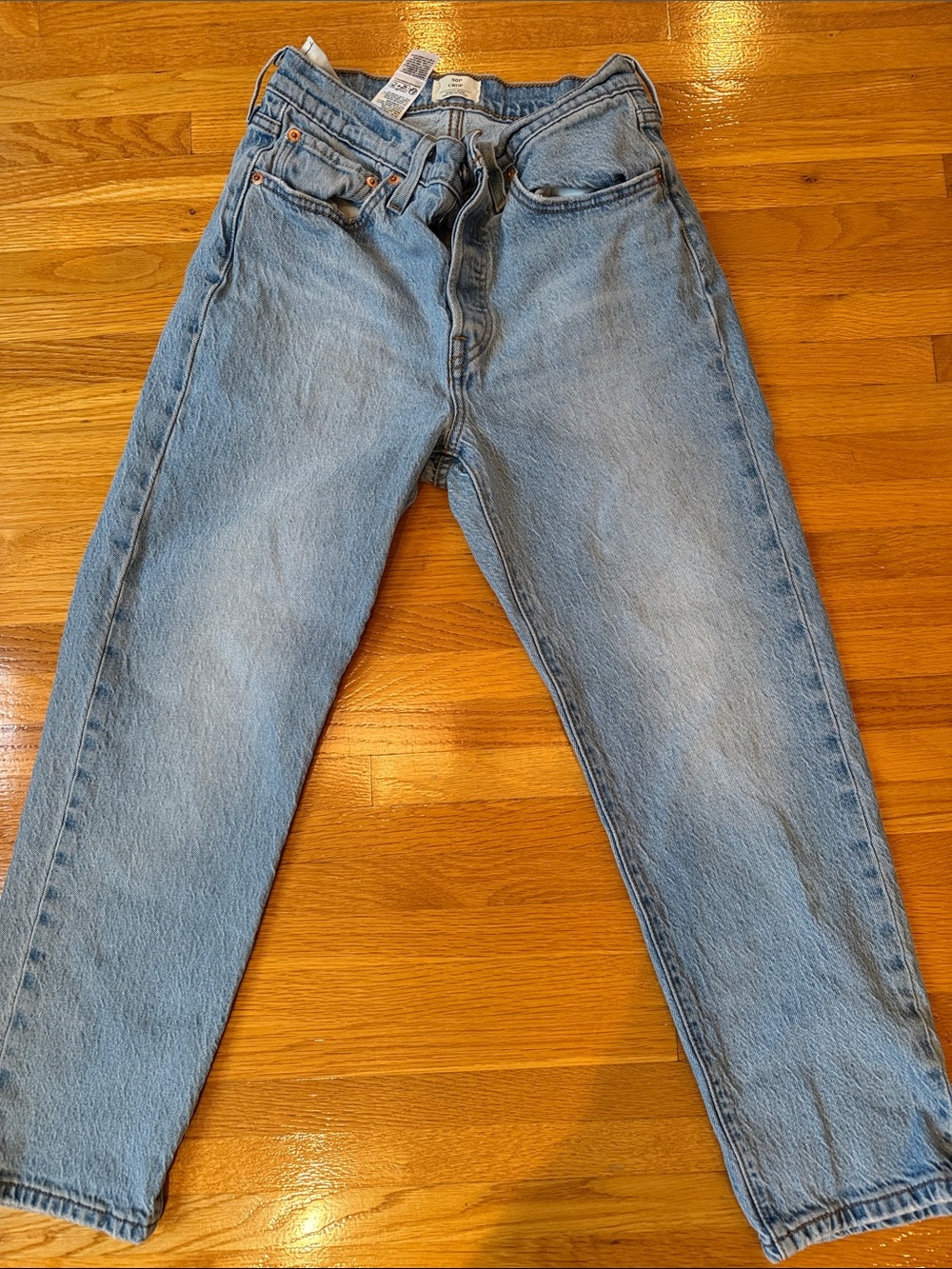 Levi's Light Blue NON stretch Jeans 501 crop